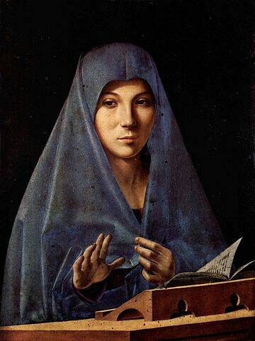 Virgin Annunciate, Antonello da Messina 360x480