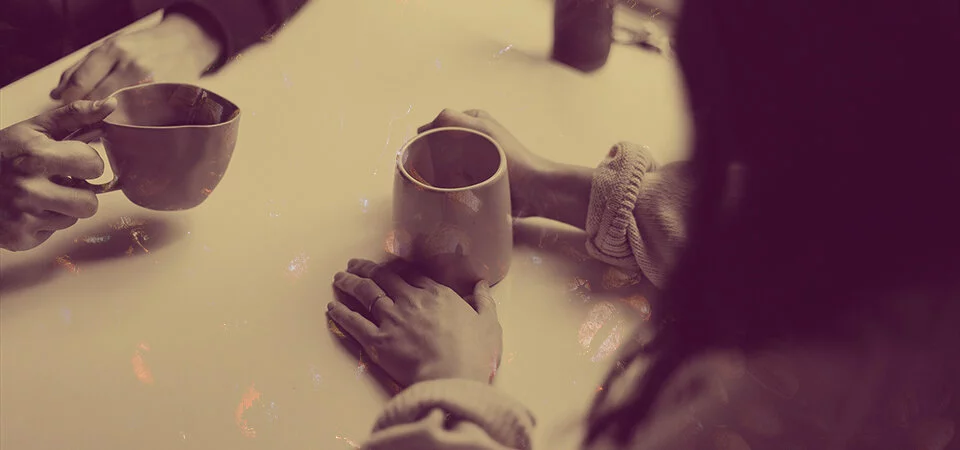 People drinking coffee